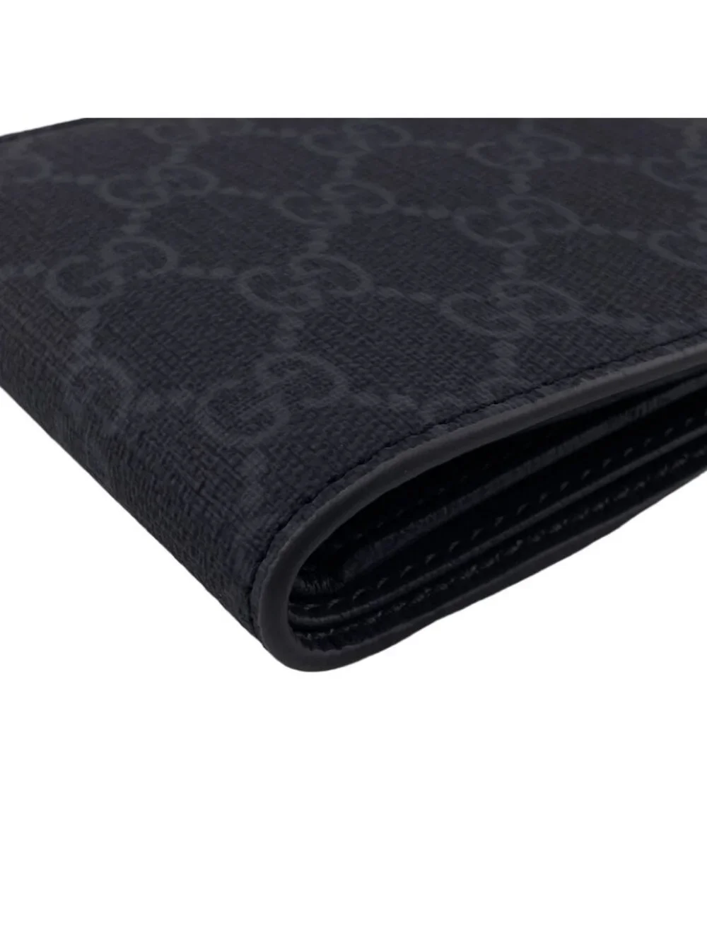 Gucci GG Coin Wallet Supreme Bifold Compact Gray Canvas